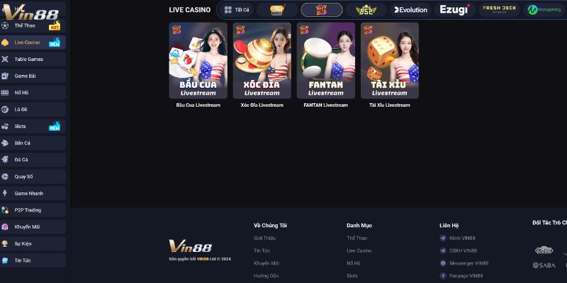 Một số lưu ý khi tham gia Live Casino Vin88